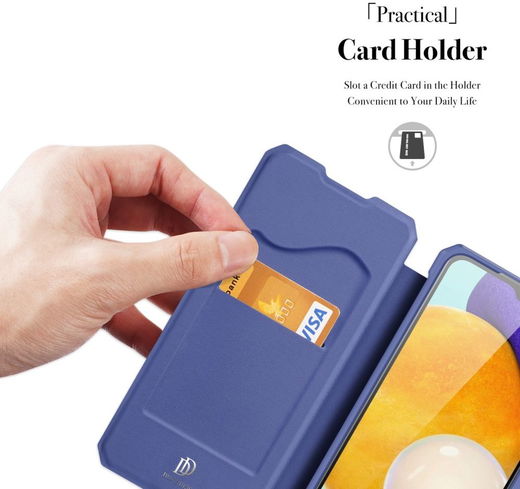 Dux Ducis Skin X Samsung Galaxy A13 5G / A04s Hoesje Book Case Blauw afbeelding 3