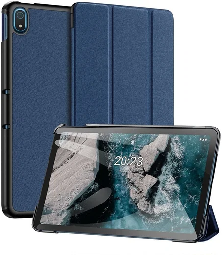 Dux Ducis Domo Nokia T20 Hoes Tri-Fold Book Case Blauw afbeelding 1