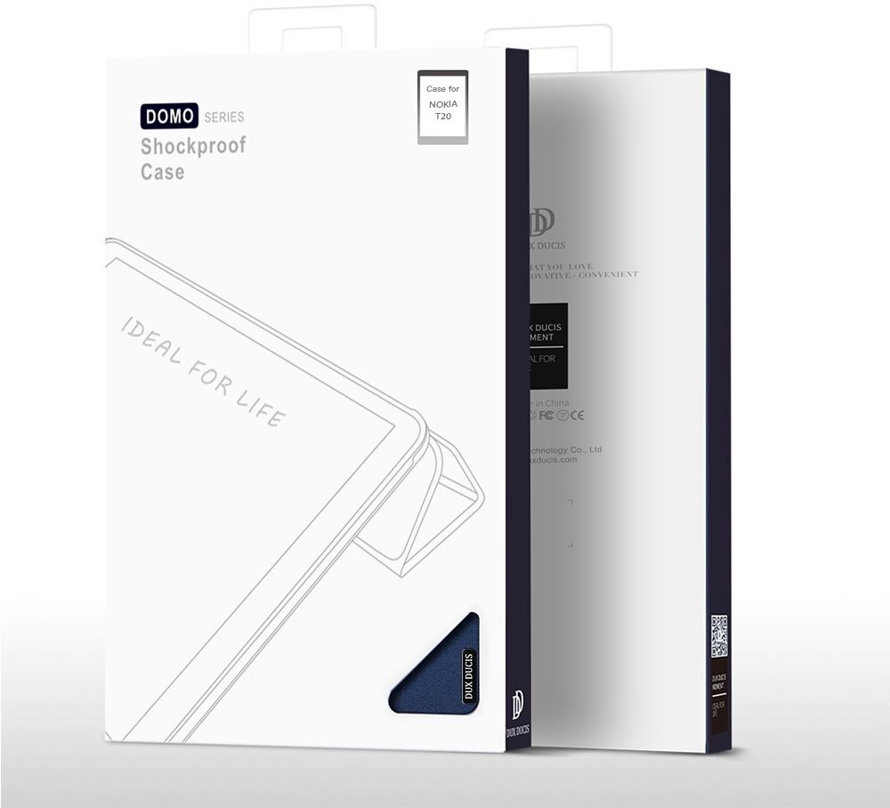 Dux Ducis Domo Nokia T20 Hoes Tri-Fold Book Case Blauw afbeelding 10