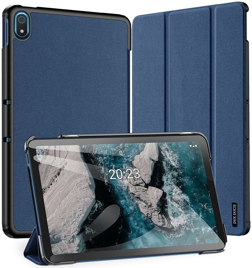 Dux Ducis Domo Nokia T20 Hoes Tri-Fold Book Case Blauw afbeelding 2