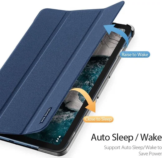 Dux Ducis Domo Nokia T20 Hoes Tri-Fold Book Case Blauw afbeelding 5