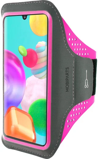 Mobiparts Comfort Fit Armband Samsung Galaxy A41 Sporthoesje Roze afbeelding 1