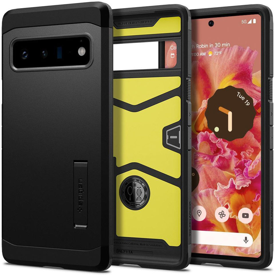 Spigen Tough Armor Google Pixel 6 Pro Hoesje Back Cover Zwart afbeelding 1