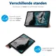 Nokia T20 Hoes Tri-Fold Book Case Kunstleer Rose Goud afbeelding 5