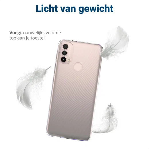 Motorola Moto E30/E40 Hoesje Schokbestendig TPU Back Cover Transparant afbeelding 5