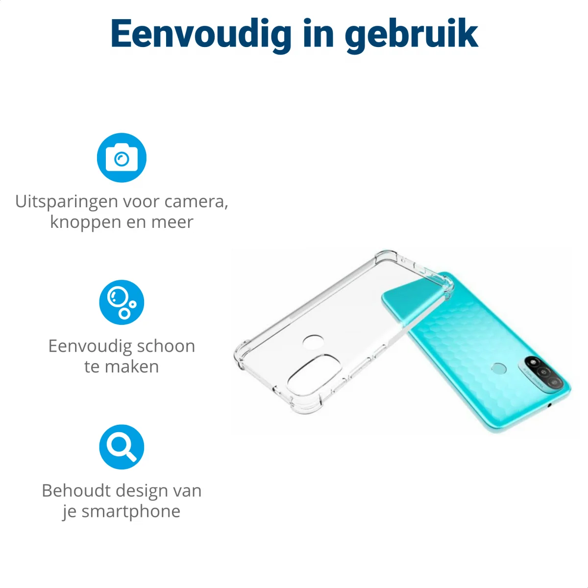 Motorola Moto E20 Hoesje Schokbestendig TPU Back Cover Transparant afbeelding 6