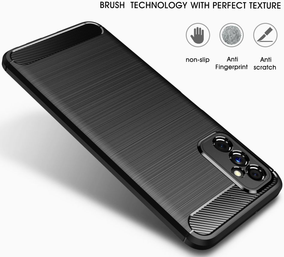 Samsung Galaxy M52 5G Hoesje Geborsteld TPU Flexibele Back Cover Zwart afbeelding 5