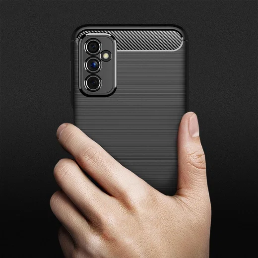 Samsung Galaxy M52 5G Hoesje Geborsteld TPU Flexibele Back Cover Zwart afbeelding 9