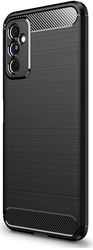 Samsung Galaxy M52 5G Hoesje Geborsteld TPU Flexibele Back Cover Zwart afbeelding