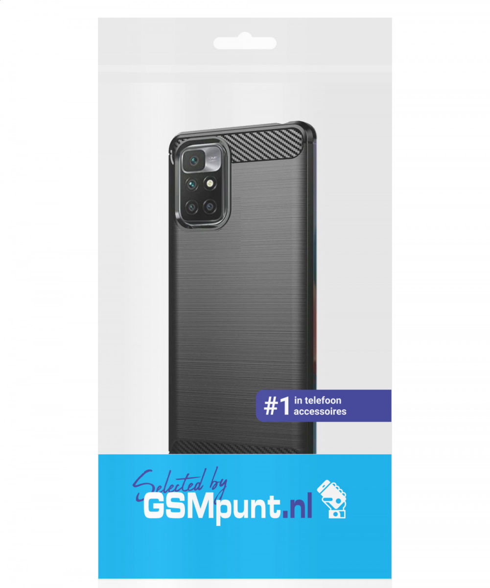 Xiaomi Redmi 10 Hoesje Geborsteld TPU Back Cover Zwart afbeelding 2