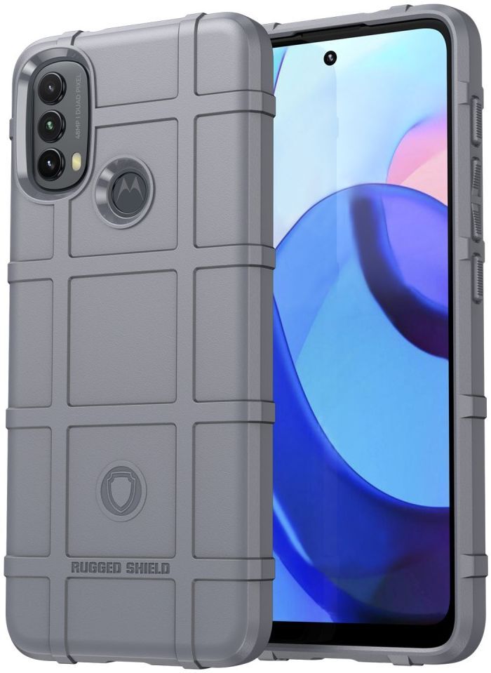 Motorola Moto E20/E30/E40 Hoesje Shock Proof Rugged Back Cover Grijs afbeelding 1