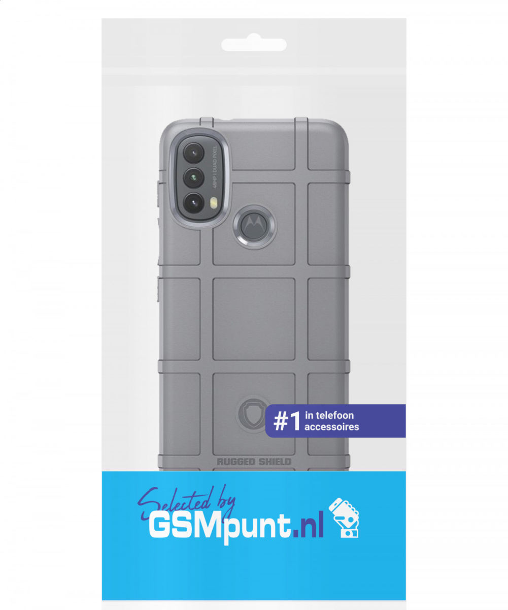 Motorola Moto E20/E30/E40 Hoesje Shock Proof Rugged Back Cover Grijs afbeelding 9