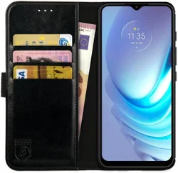 Rosso Element Motorola Moto G50 Hoesje Book Cover Wallet Zwart afbeelding