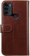 Rosso Element Motorola Moto G50 Hoesje Book Cover Wallet Bruin afbeelding 2