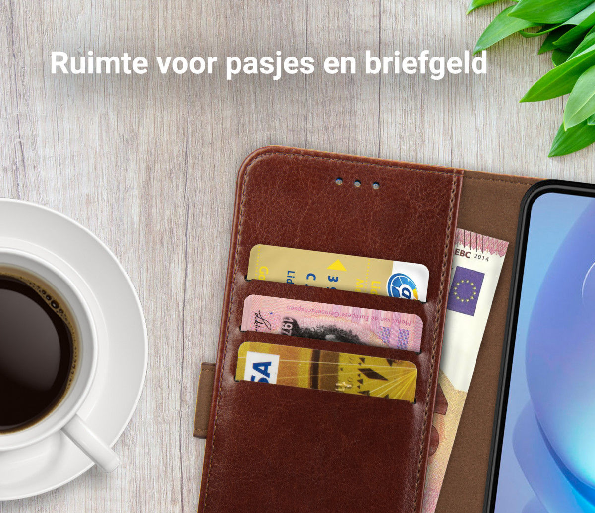 Rosso Element Motorola Moto G50 Hoesje Book Cover Wallet Bruin afbeelding 5