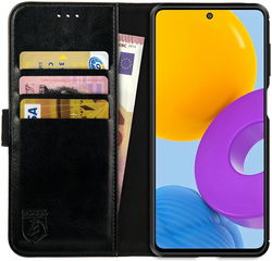 Rosso Element Samsung Galaxy M52 5G Hoesje Book Cover Wallet Zwart afbeelding