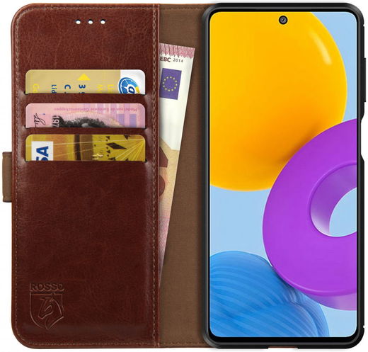 Rosso Element Samsung Galaxy M52 5G Hoesje Book Cover Wallet Bruin afbeelding 1