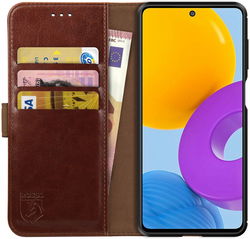Rosso Element Samsung Galaxy M52 5G Hoesje Book Cover Wallet Bruin afbeelding