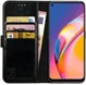 Rosso Element Oppo Reno5 Lite Hoesje Book Cover Wallet Zwart afbeelding 1