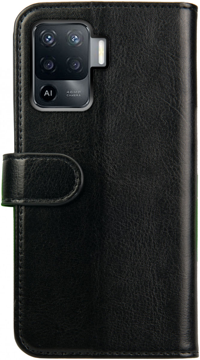 Rosso Element Oppo Reno5 Lite Hoesje Book Cover Wallet Zwart afbeelding 2
