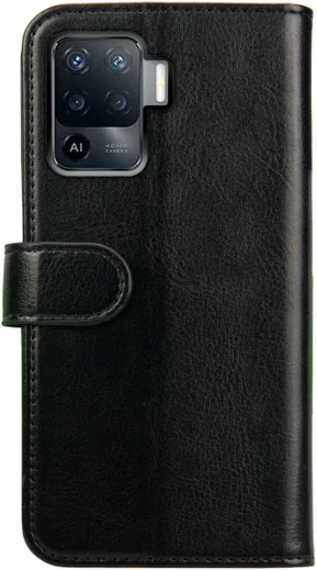 Rosso Element Oppo Reno5 Lite Hoesje Book Cover Wallet Zwart afbeelding 2