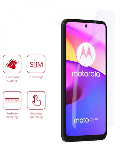Rosso Motorola Moto E30 / E40 Ultra Clear Screen Protector Duo Pack afbeelding 2