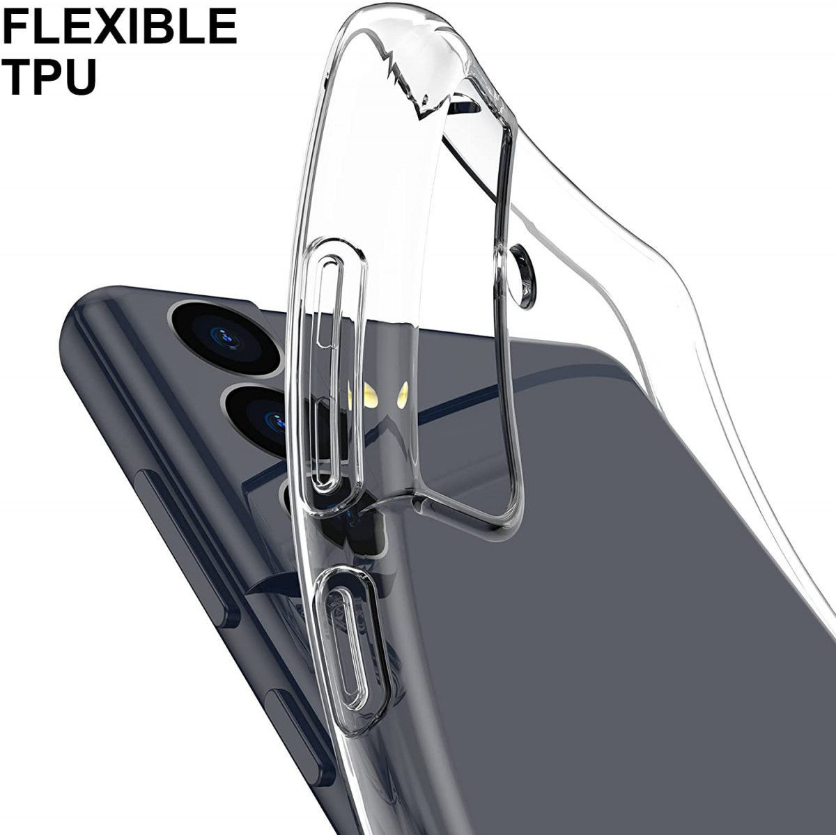 Samsung Galaxy S22 Hoesje Dun TPU Back Cover Transparant afbeelding 3