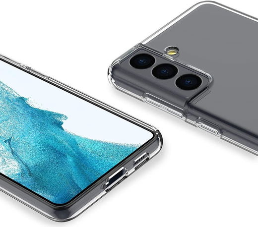 Samsung Galaxy S22 Hoesje Dun TPU Back Cover Transparant afbeelding 5