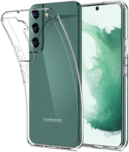 Samsung Galaxy S22 Hoesje Dun TPU Back Cover Transparant afbeelding 1