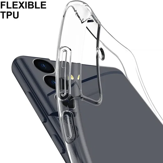 Samsung Galaxy S22 Hoesje Dun TPU Back Cover Transparant afbeelding 4
