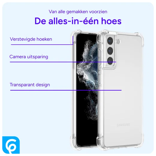 Samsung Galaxy S22 Hoesje Schokbestendig TPU Back Cover Transparant afbeelding 6