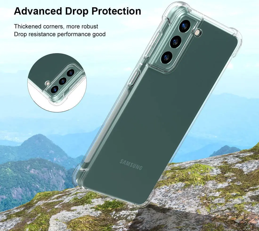 Samsung Galaxy S22 Plus Hoesje Schokbestendig en Dun TPU Back Cover Transparant afbeelding 5