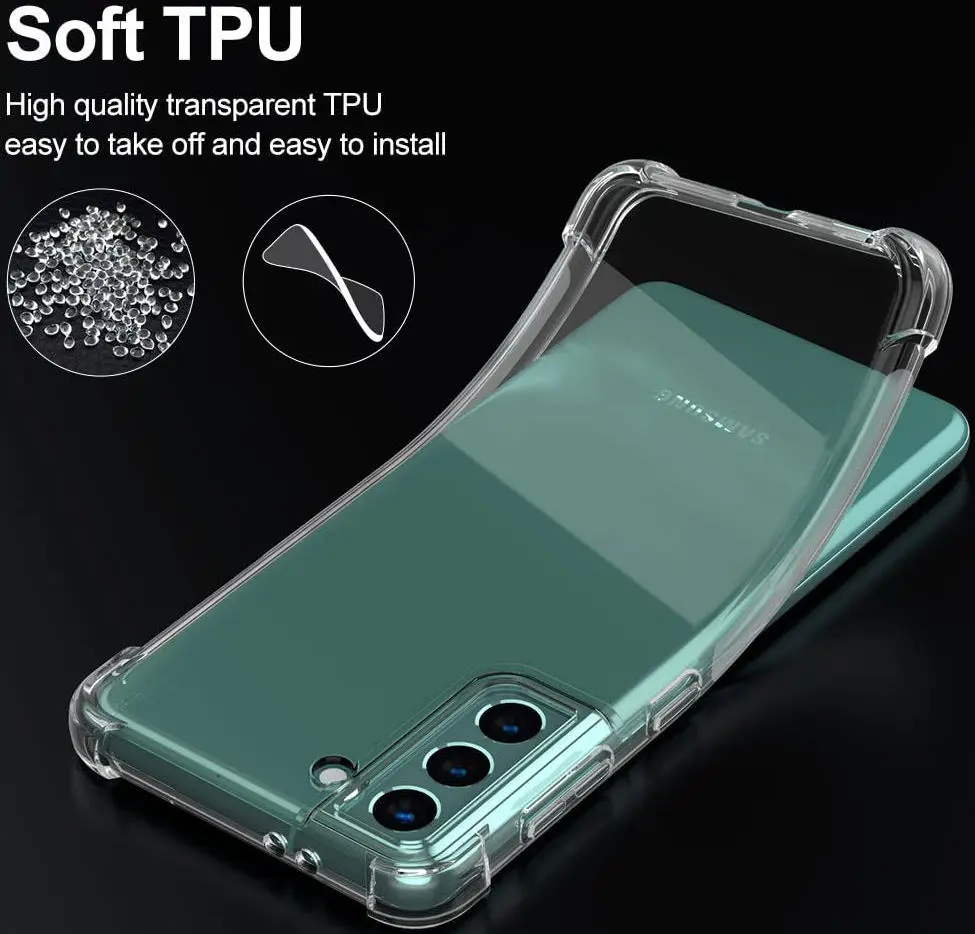 Samsung Galaxy S22 Plus Hoesje Schokbestendig en Dun TPU Back Cover Transparant afbeelding 7