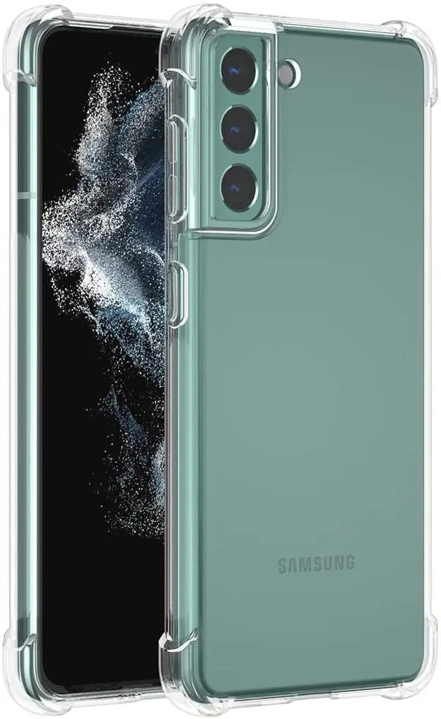 Samsung Galaxy S22 Plus Hoesje Schokbestendig en Dun TPU Back Cover Transparant afbeelding 1