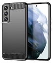 Samsung Galaxy S22 Hoesje Geborsteld TPU Back Cover Zwart