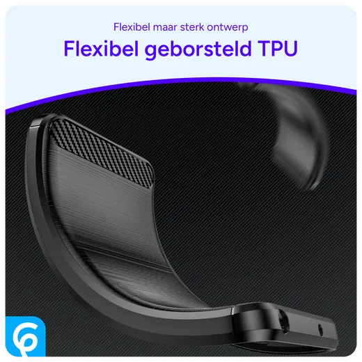 Samsung Galaxy S22 Hoesje Geborsteld TPU Back Cover Zwart afbeelding 5