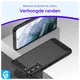 Samsung Galaxy S22 Hoesje Geborsteld TPU Back Cover Zwart afbeelding 6