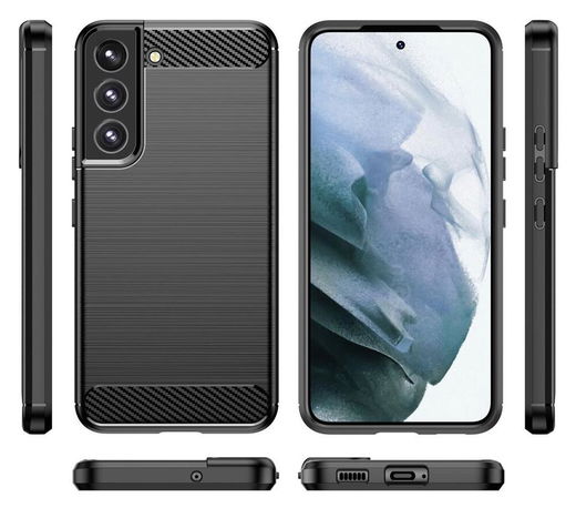 Samsung Galaxy S22 Hoesje Geborsteld TPU Back Cover Zwart afbeelding 9