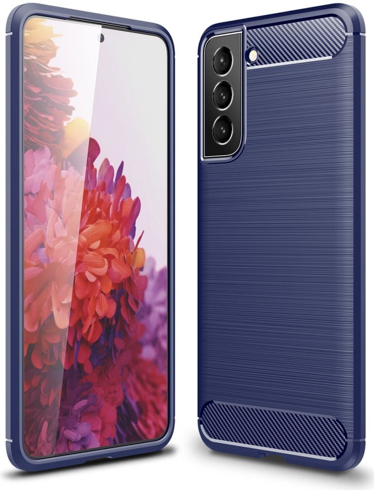 Samsung Galaxy S22 Hoesje Geborsteld TPU Back Cover Blauw afbeelding 4