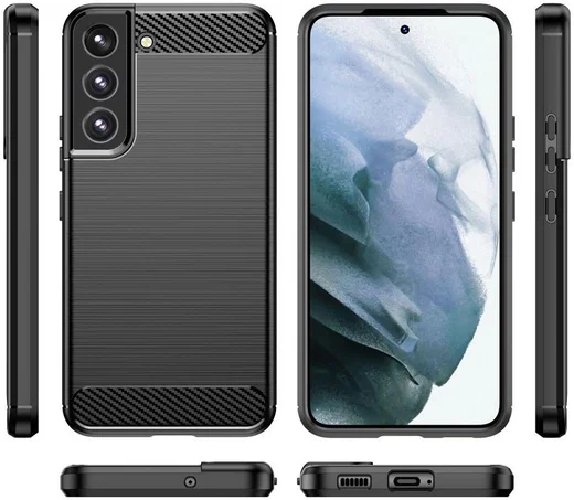 Samsung Galaxy S22 Plus Hoesje Geborsteld TPU Back Cover Zwart afbeelding 14