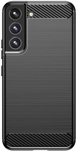 Samsung Galaxy S22 Plus Hoesje Geborsteld TPU Back Cover Zwart afbeelding 2