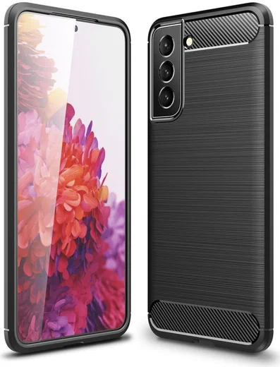 Samsung Galaxy S22 Plus Hoesje Geborsteld TPU Back Cover Zwart afbeelding 4
