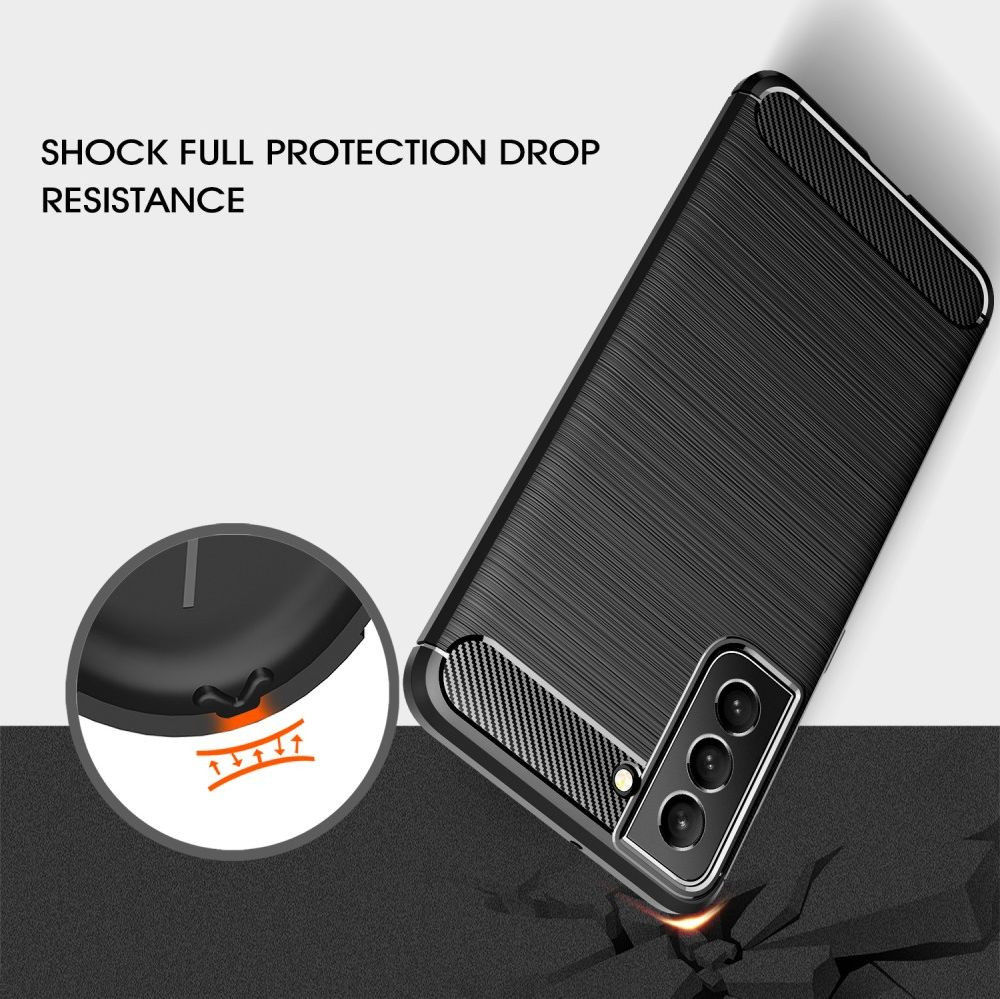 Samsung Galaxy S22 Plus Hoesje Geborsteld TPU Back Cover Zwart afbeelding 5