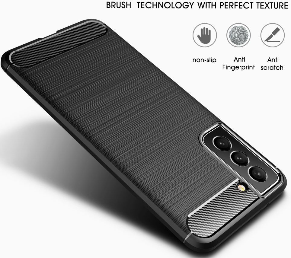 Samsung Galaxy S22 Plus Hoesje Geborsteld TPU Back Cover Zwart afbeelding 6