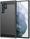 Samsung Galaxy S22 Ultra Hoesje Geborsteld TPU Back Cover Zwart afbeelding 1