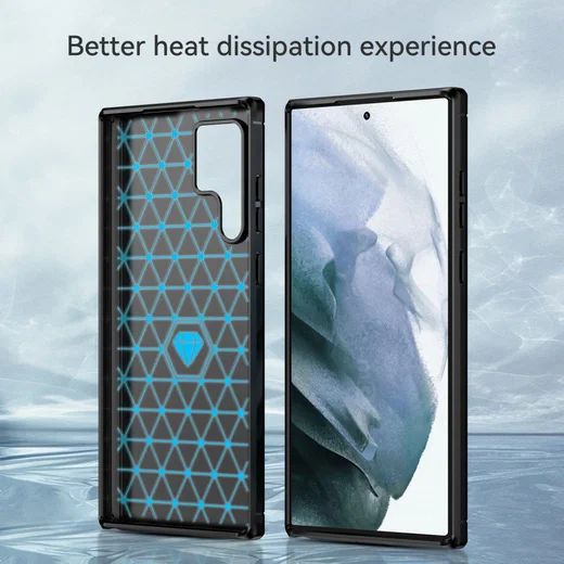 Samsung Galaxy S22 Ultra Hoesje Geborsteld TPU Back Cover Zwart afbeelding 9