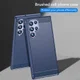 Samsung Galaxy S22 Ultra Hoesje Geborsteld TPU Back Cover Blauw afbeelding 7