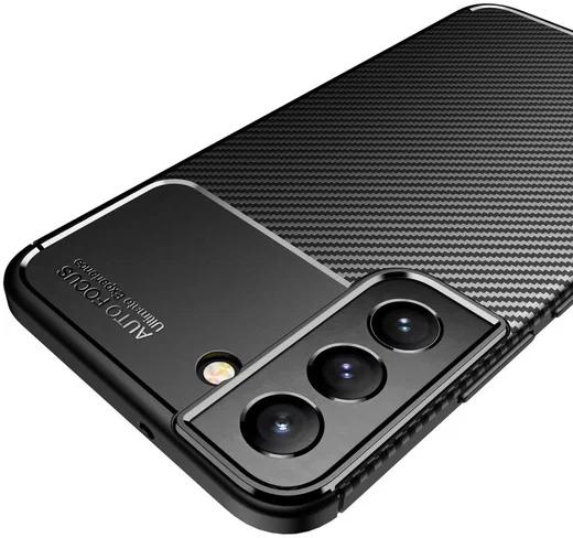 Samsung Galaxy S22 Hoesje Siliconen Carbon TPU Back Cover Zwart afbeelding 10