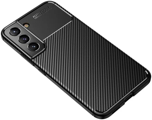 Samsung Galaxy S22 Plus Hoesje Siliconen Carbon TPU Back Cover Zwart afbeelding 6