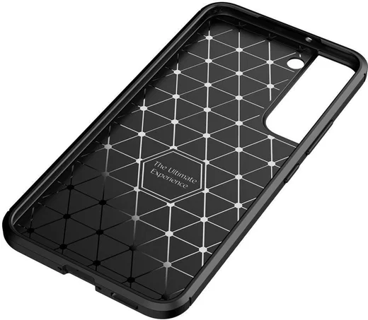 Samsung Galaxy S22 Plus Hoesje Siliconen Carbon TPU Back Cover Zwart afbeelding 8